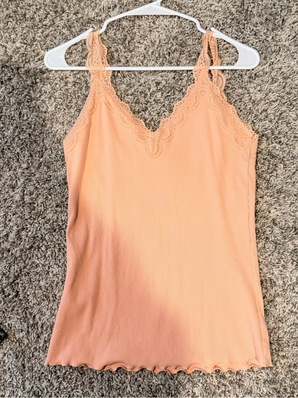 Maurices Pastel Floral Blush Pink Cami Lace tank top